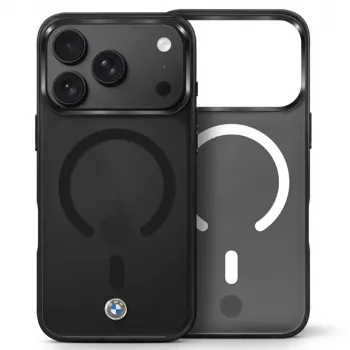 BMW Sign Mat-IML & Metaal-logo MagSafe-hoesje voor iPhone 18 Pro / 17 Pro - zwart
