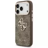 GUESS 4G Big Logo Classic telefoonhoesje voor iPhone 17 Pro Max / 18 Pro Max - bruin & goud