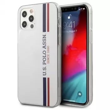 U.S. Polo Assn. USHCP12MPCUSSWH iPhone 12/12 Pro 6,1 inch wit Tricolor Collection hardcase