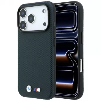 BMW M Quadrille Kevlar Metaal-logo MagSafe-hoesje voor iPhone 18 Pro / 17 Pro - marineblauw
