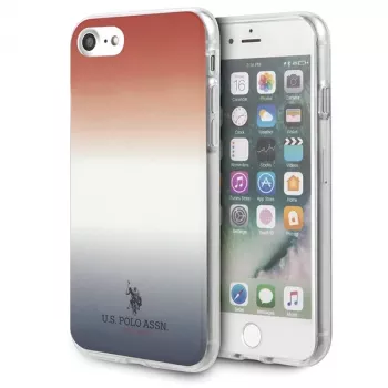 U.S. POLO ASSN. Gradient Pattern hoesje voor iPhone 7/8/SE (2020/2022) - rood & blauw