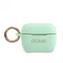 GUESS GUACAPSILGLGN AirPods Pro hoesje groen siliconen glitter