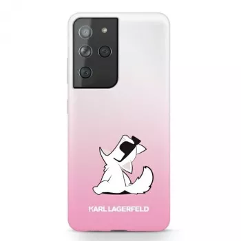 Karl Lagerfeld KLHCS21LCFNRCPI S21 Ultra hard case roze Choupette Fun