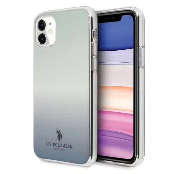 U.S. POLO ASSN. USHCN61TRDGLB iPhone 11 achterkanthoes met blauw kleurverloopmotief