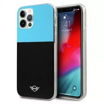 MINI MORRIS Color Block hard case voor iPhone 12/12 Pro 6,1 inch - blauw