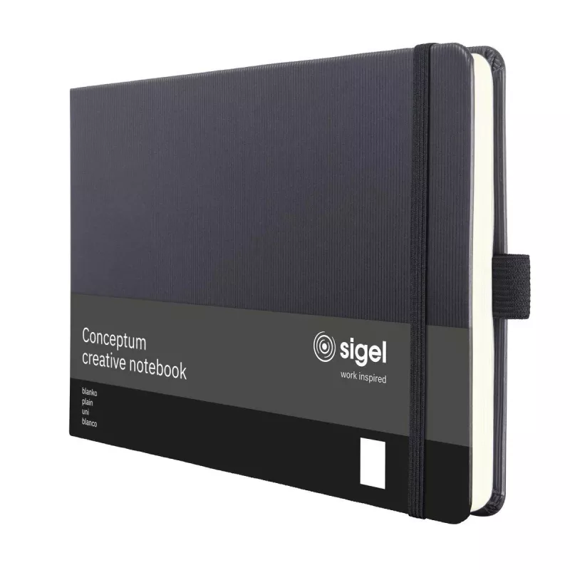 SIGEL CO201 notitieboek A5 blanco, Zwart, 66 vellen
