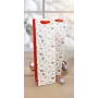 SIGEL GT134 kerstgeschenkzakjes in aquarelontwerp voor flessen, groot, rood/wit, 5-delige set