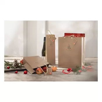 SIGEL GT040 kerstgeschenkzakjes met appelmotief, 26 x 33 cm, 5-pack