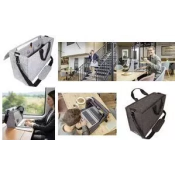 SIGEL Business vilttas Desk Sharing Bag Workspace M/L, synthetisch vilt, 2 handgrepen, antraciet