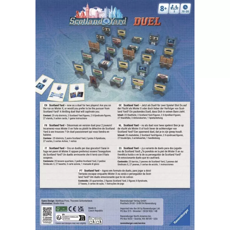 Ravensburger Scotland Yard Duel - detectivespel met kaarten voor 2 spelers