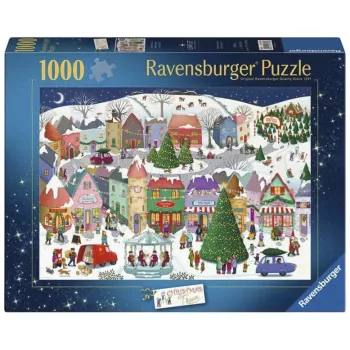 Ravensburger puzzel Betoverde kerststad (1000 stukjes)