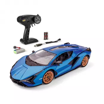 Tamiya Carson 1:14 Lamborghini Sian FKP 37 2.4GHz RTR RC auto blauw