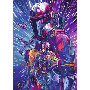 RAVENSBURGER puzzel Star Wars Hyper Space Collection: The Mandalorian (500 stukjes, grote stukjes)