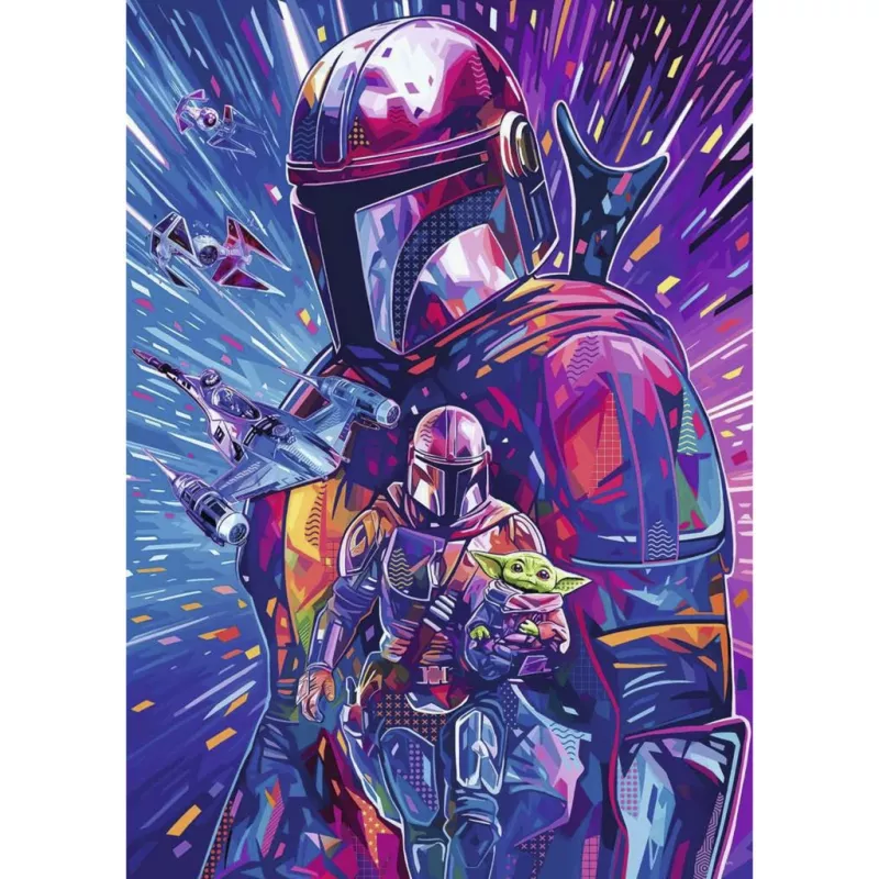 RAVENSBURGER puzzel Star Wars Hyper Space Collection: The Mandalorian (500 stukjes, grote stukjes)