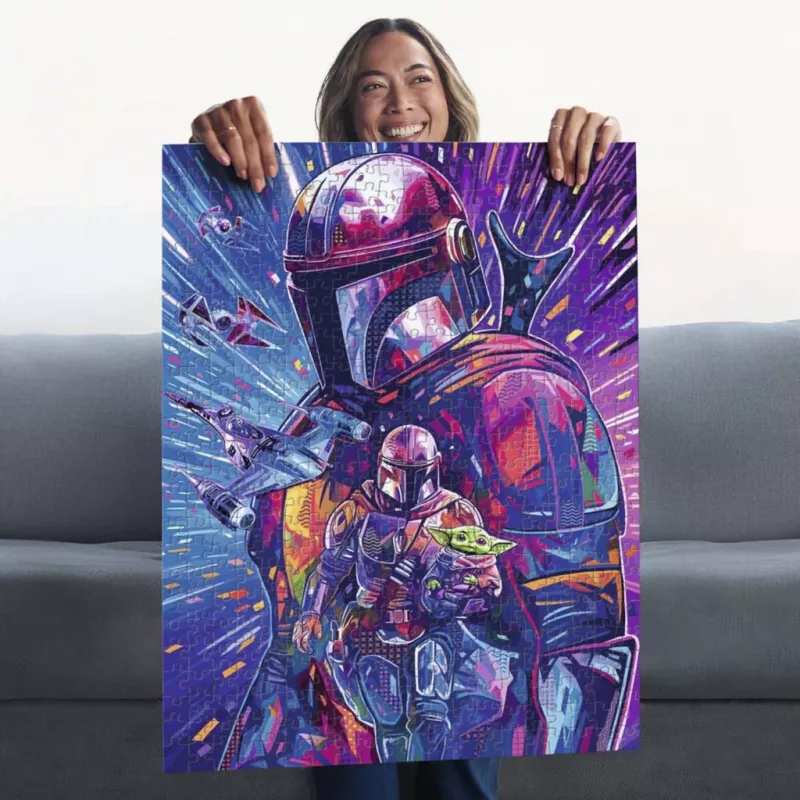 RAVENSBURGER puzzel Star Wars Hyper Space Collection: The Mandalorian (500 stukjes, grote stukjes)