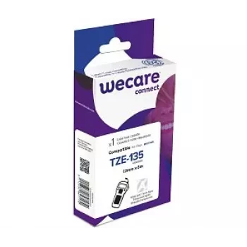 ARMOR WECARE compatibel met Brother TZe-135 wit op transparant etikettenband 12mm x 8m