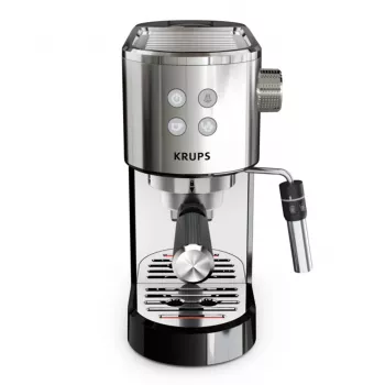 Krups Virtuoso XP444C10 halfautomatische espressomachine, 15 bar, 1L, zwart/zilver