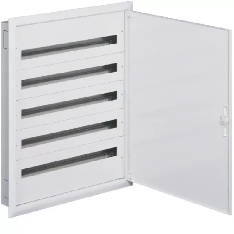 Hager FW536FT inbouw verdeelkast met PE/N-klemmen, 5 rijen, 180 modules, IP40, wit