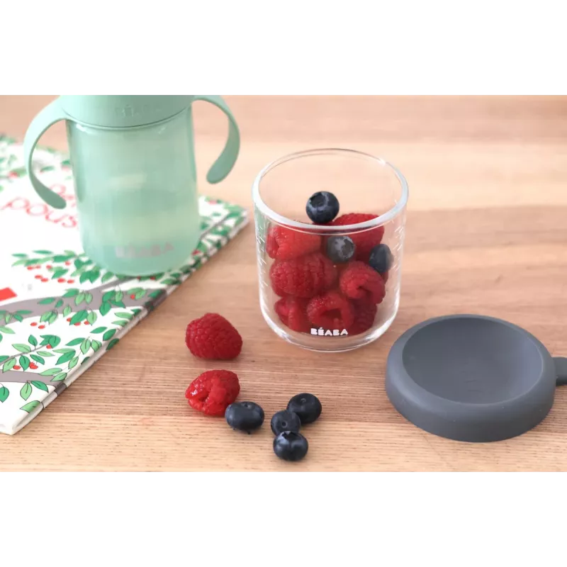 BEABA glazen bewaarpot met luchtdicht deksel 250 ml Mineral