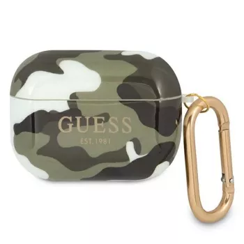 GUESS GUAPUCAMA AirPods Pro hoesje groen/khaki camo collectie