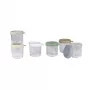 Beaba glazen babyvoedingspotjes set met luchtdichte deksels, 6 x 250 ml, naturel mix