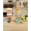 Beaba glazen babyvoedingspotjes set met luchtdichte deksels, 6 x 250 ml, naturel mix