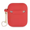 GUESS GUA2LSCHSR AirPods 1/2 hoesje rood siliconen Charm Heart Collection