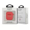 GUESS GUA2LSCHSR AirPods 1/2 hoesje rood siliconen Charm Heart Collection