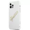 GUESS Vintage Script Gold hardcase voor Apple iPhone 12 Pro Max - transparant