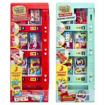 MGA's Miniverse verkoopautomaat speelset - Make It Mini Food Diner serie 1, 4 verrassingscapsules, interactieve muntinworp en uitgifte, verzamelbare mini-voedselcreaties, vanaf 8 jaar