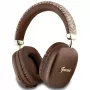 GUESS GUE003639 Gcube Metallic Script Logo on-ear Bluetooth-hoofdtelefoon bruin