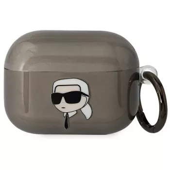 Karl Lagerfeld KLAPHNIKTCK AirPods Pro hoesje zwart Karl Head