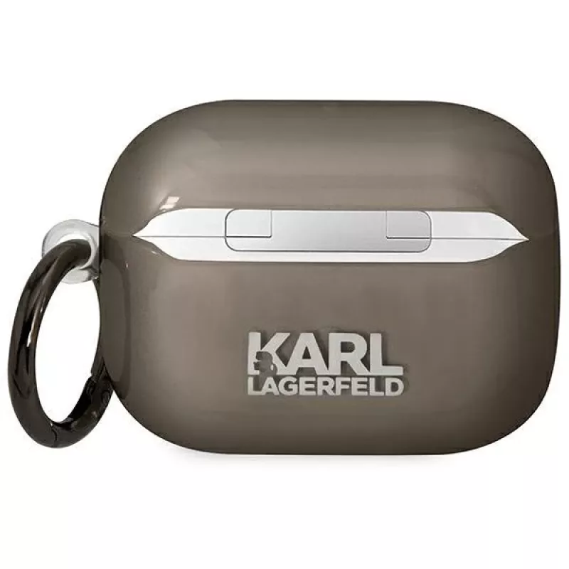 Karl Lagerfeld KLAPHNIKTCK AirPods Pro hoesje zwart Karl Head