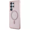 GUESS Glitter Circle Classic Logo MagSafe-hoes voor Samsung Galaxy S25 Ultra - roze