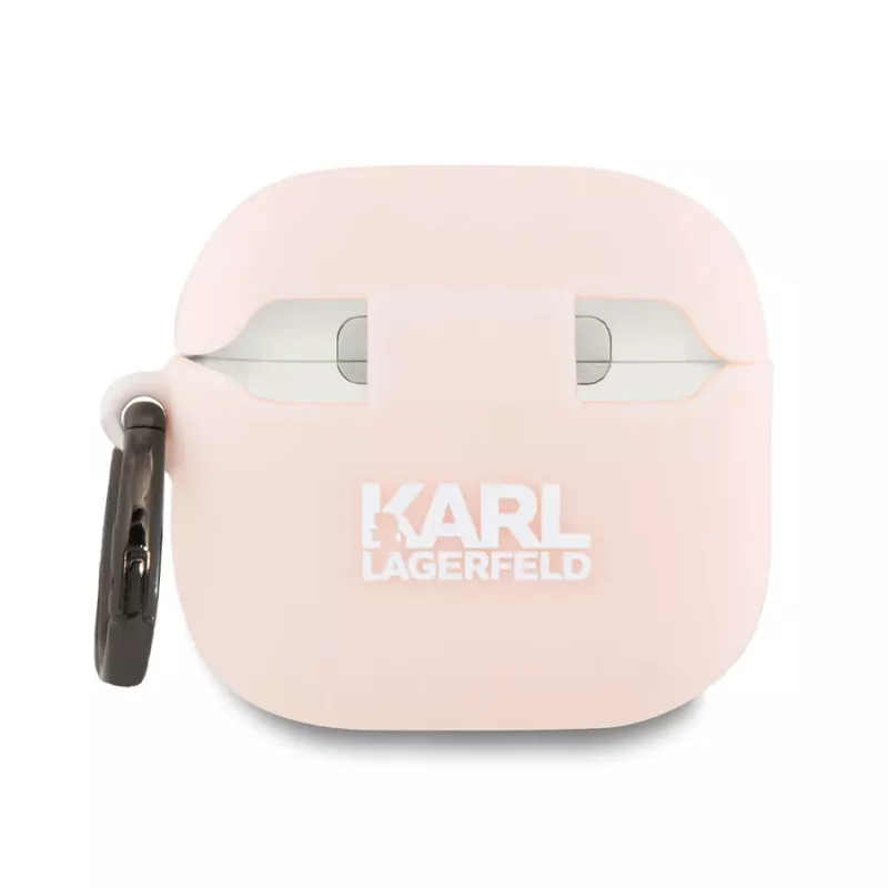 Karl Lagerfeld siliconen Choupette hoofd 3D hoes voor AirPods 4 - roze