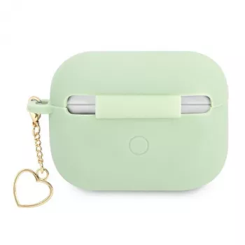 GUESS GUAPLSCHSN AirPods Pro hoesje groen siliconen Charm Heart Collection