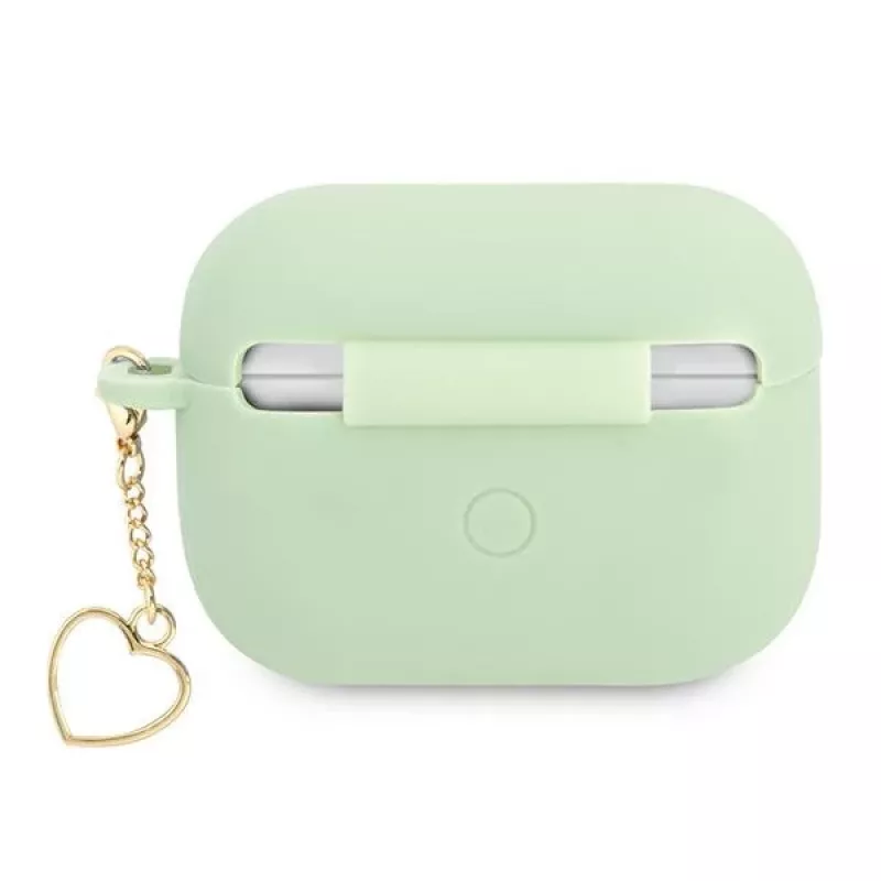 GUESS GUAPLSCHSN AirPods Pro hoesje groen siliconen Charm Heart Collection