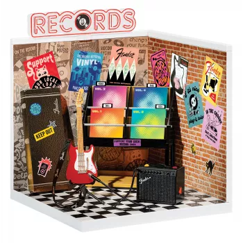 MGA's Miniverse - Real Music Record Shop miniatuur knutselset