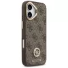 GUESS 4G Strass Logo & Big Strap Metal Buttons MagSafe-hoesje voor iPhone 17 - bruin