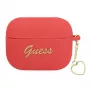 GUESS AirPods Pro-hoesje rood siliconen Charm Heart Collection