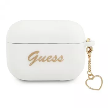 Guess GUAPLSCHSH AirPods Pro-hoesje wit siliconen Charm Heart Collection