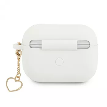 Guess GUAPLSCHSH AirPods Pro-hoesje wit siliconen Charm Heart Collection