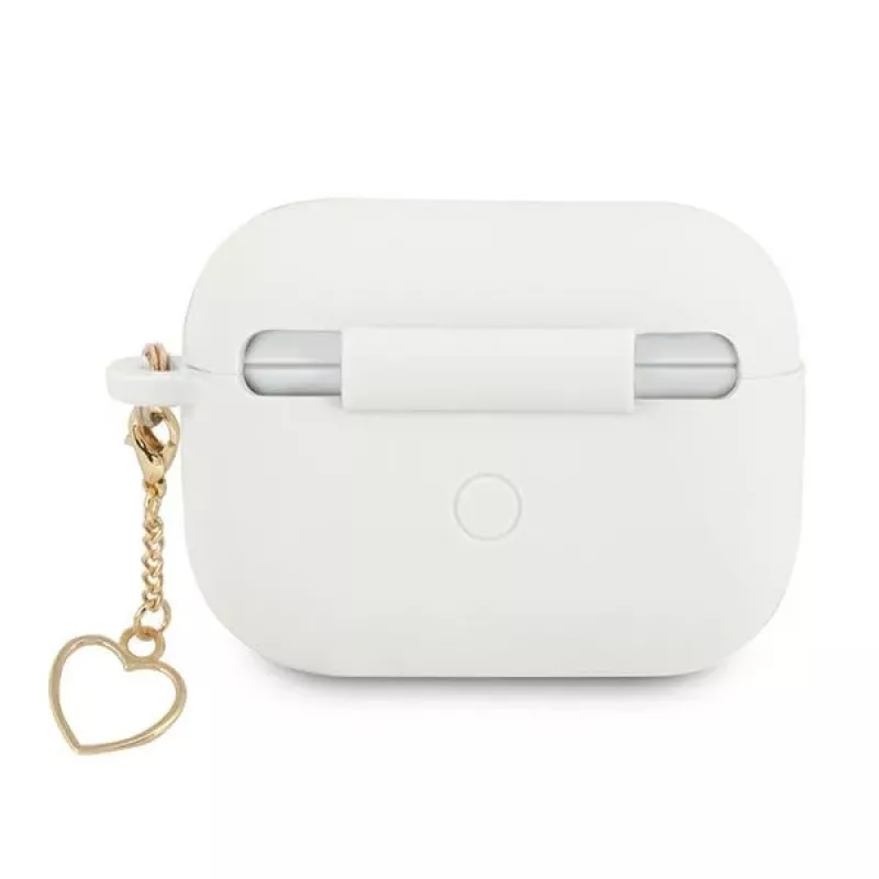 Guess GUAPLSCHSH AirPods Pro-hoesje wit siliconen Charm Heart Collection