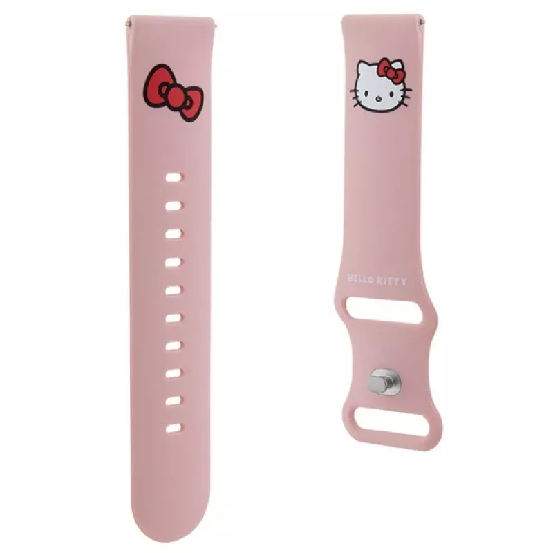 Hello Kitty universele siliconen armband 22 mm roze Kitty-kop ontwerp