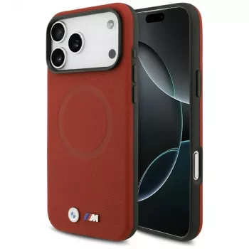 BMW M FW Metal Logo MagSafe-hoesje voor iPhone 17 Pro Max, rood