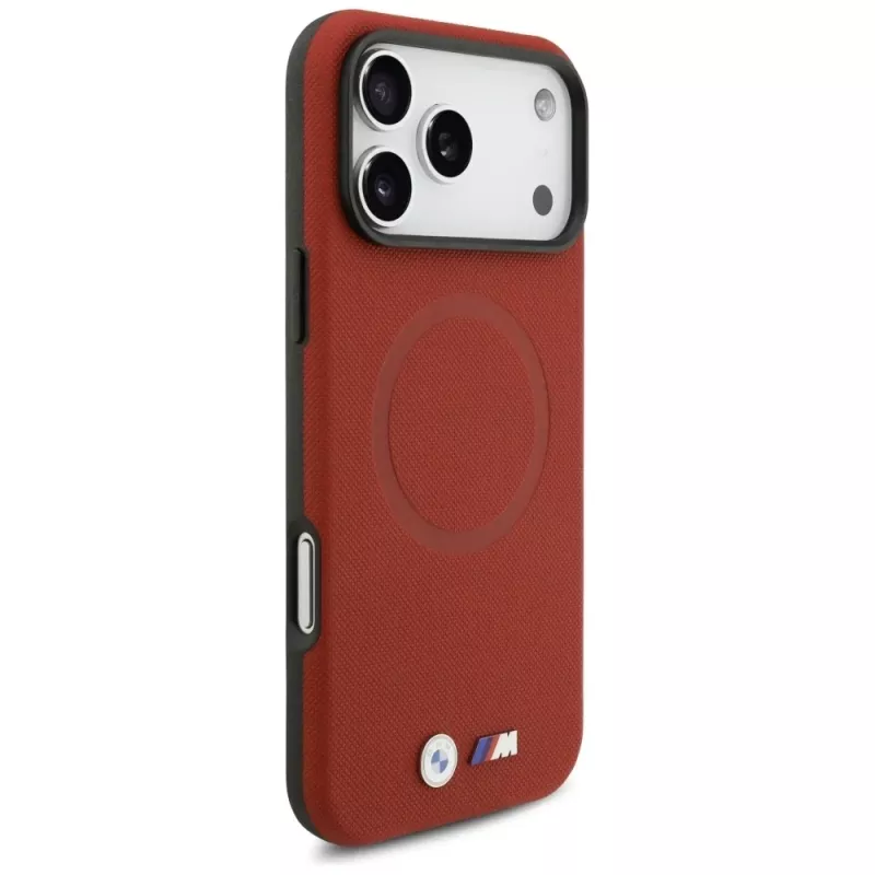 BMW M FW Metal Logo MagSafe-hoesje voor iPhone 17 Pro Max, rood
