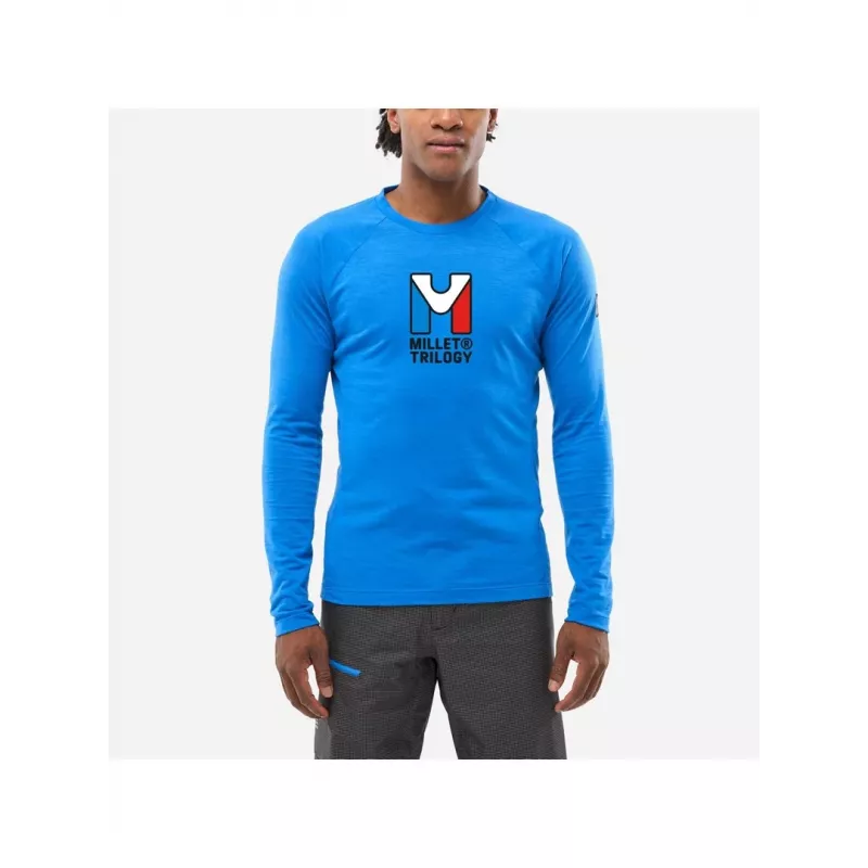 Millet Trilogy Wool TS LS technische baselayer - Icon Blue, heren M