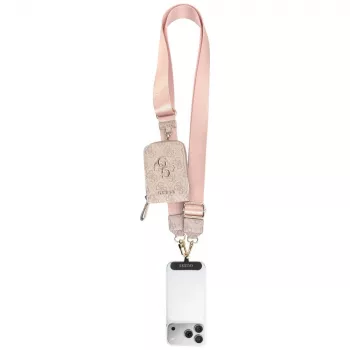 GUESS 4G Metal Logo universele crossbody telefoonriem small purse - roze