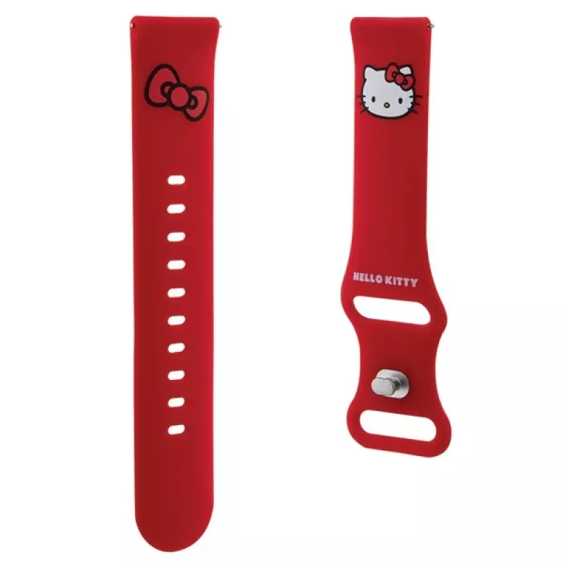 Hello Kitty universele siliconen armband HKUWMSCHBLR rode Kitty-kop 20 mm