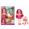 MGA Rainbow High Jr High Babysitters modepop - Stella Monroe, 23 cm volledig beweegbare verzamelpop met babysit-accessoires
